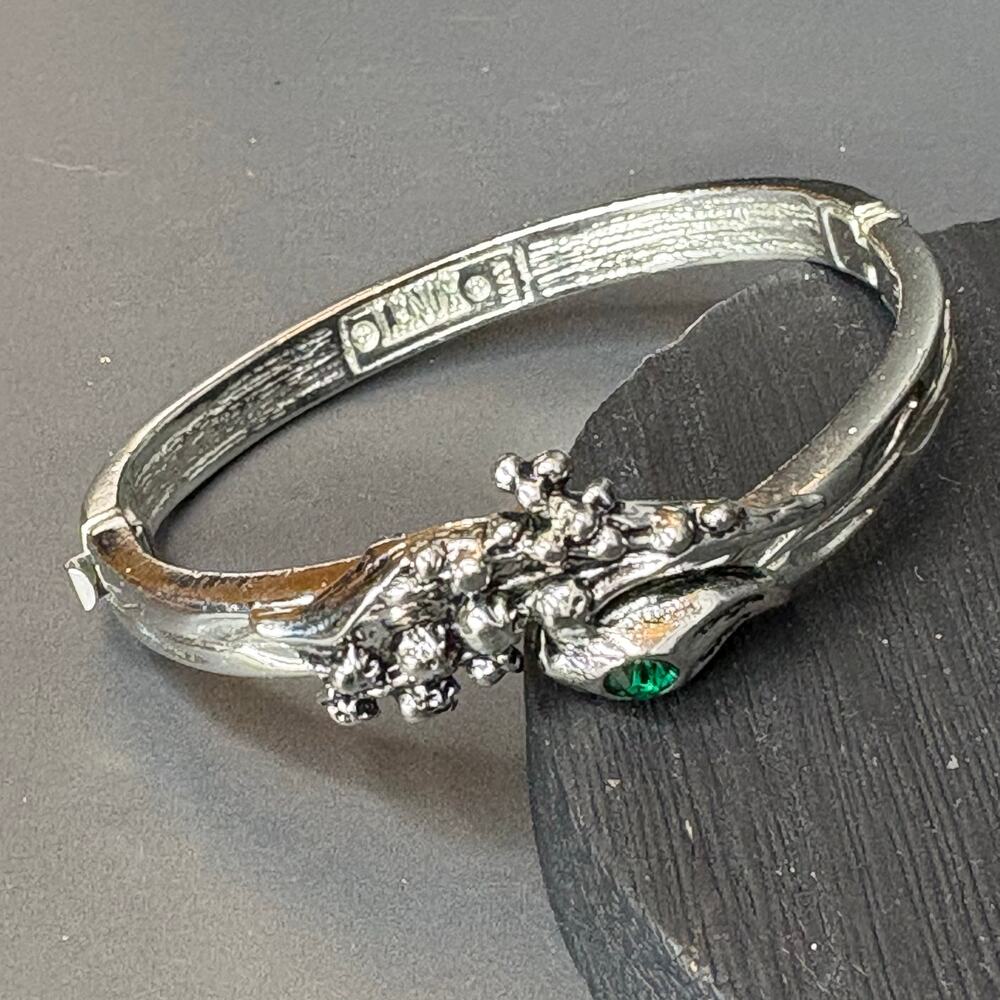 Lenox Bracelet May Birthday Bracelet Clamper Silver Tone 6.75"